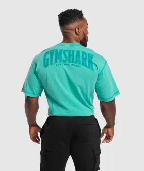 Gymshark Heritage Washed T-Shirt - Capri Blue