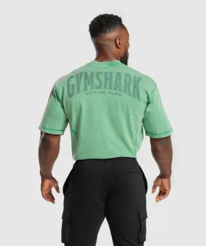 Gymshark Heritage Washed T-Shirt - Lagoon Green