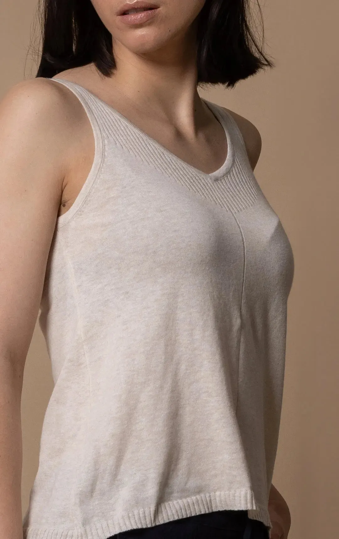 14GG COTTON LINEN CAMI - CLEARANCE