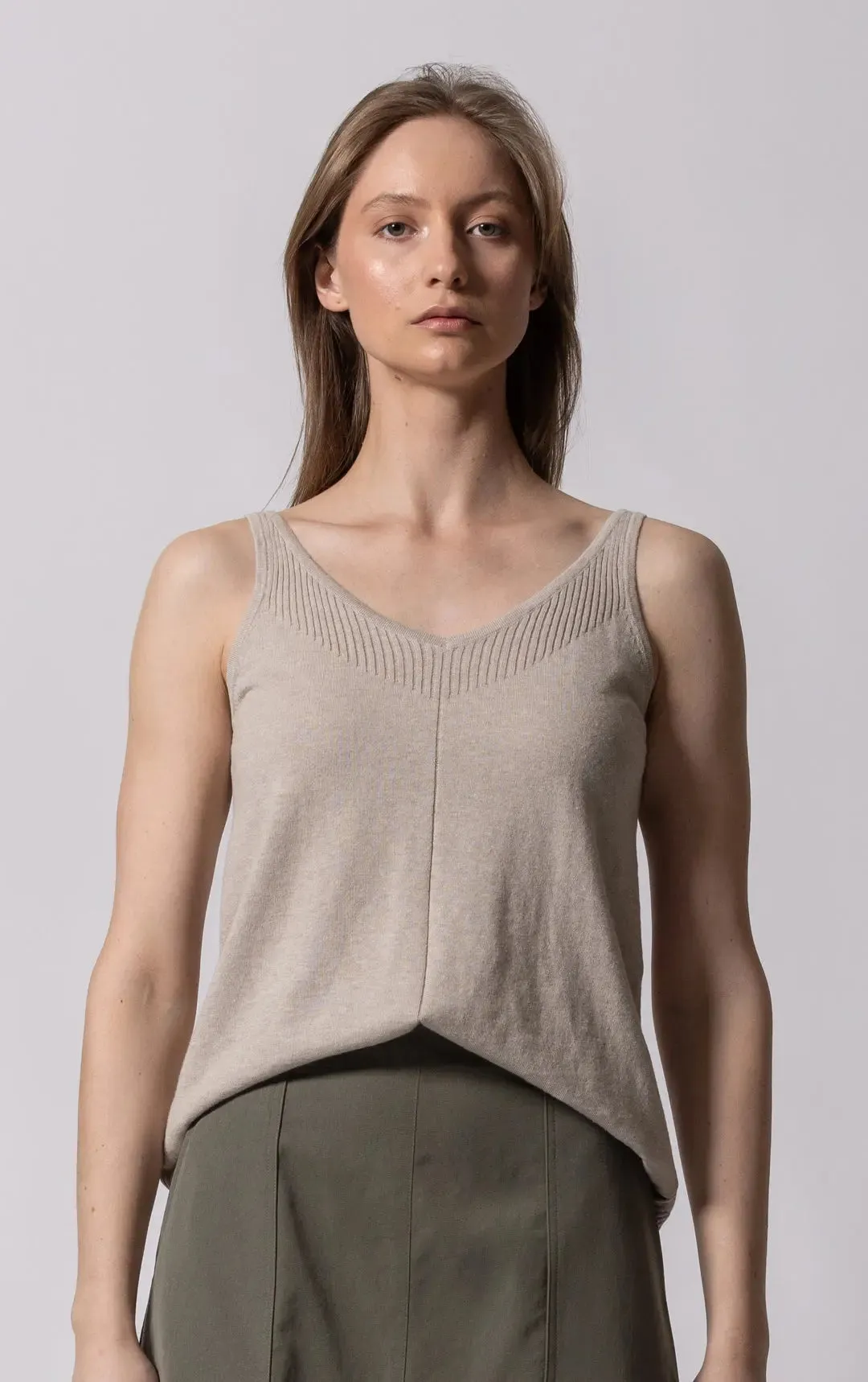 14GG COTTON LINEN CAMI - CLEARANCE