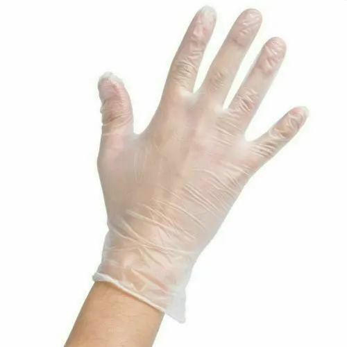 2000Pcs Premium Vinyl Disposable Gloves Clear Powdered Powder Free Medium/Large