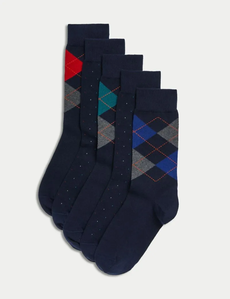 5pk Cool & Fresh� Cotton Rich Socks