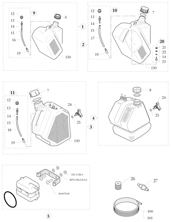 8. 40.6559.00-RO Birel Fuel Tank Cap, 8.5 Liter Tank