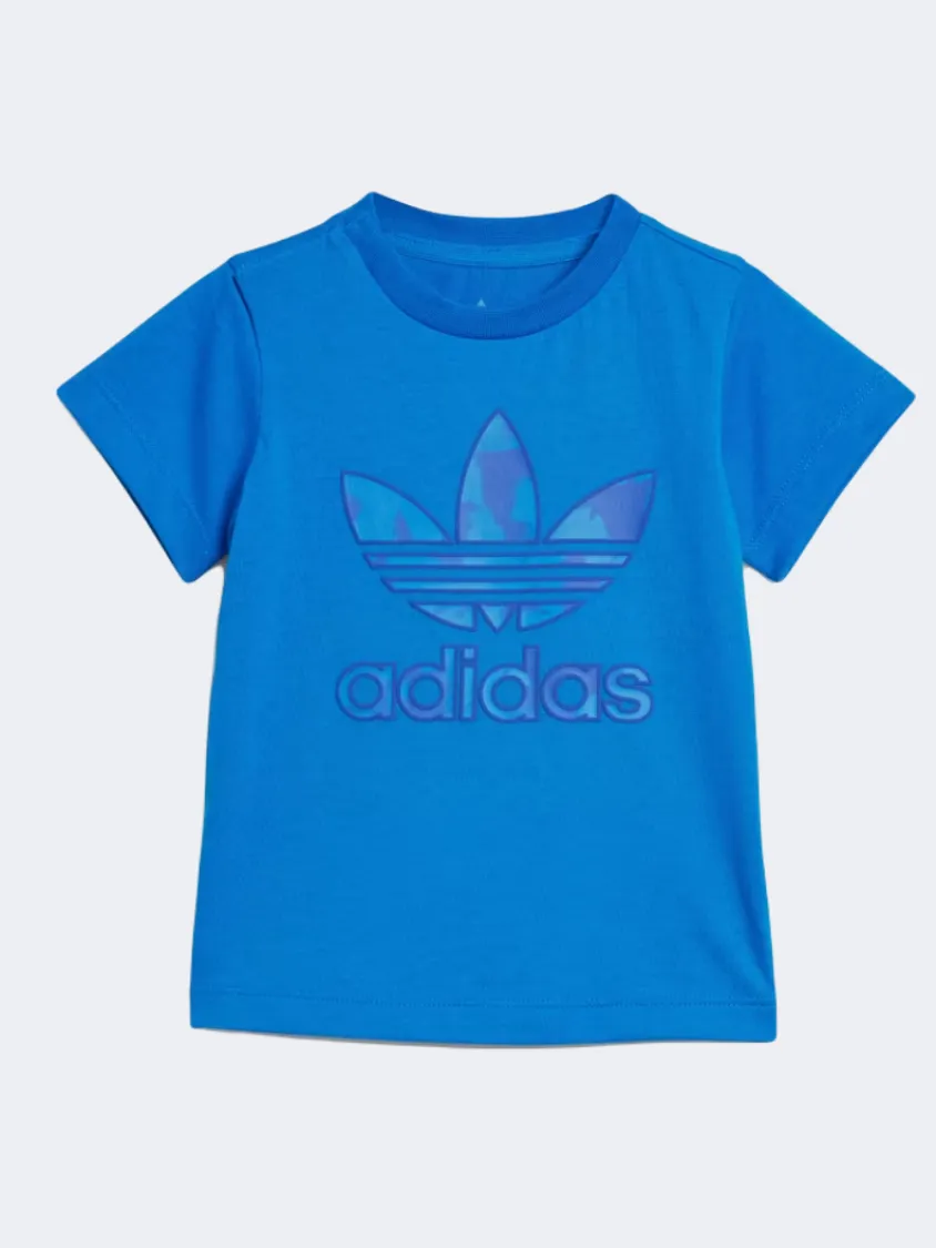 Adidas Summer Allover Print Baby Boys Original Set Blue Bird