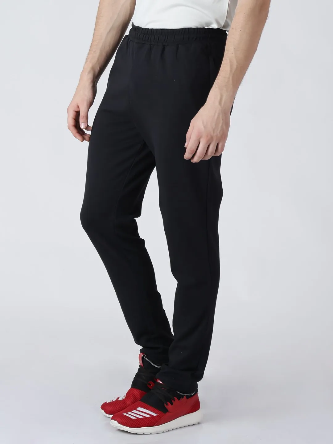 Alcis Mens Printed Black Track pant-S-Black