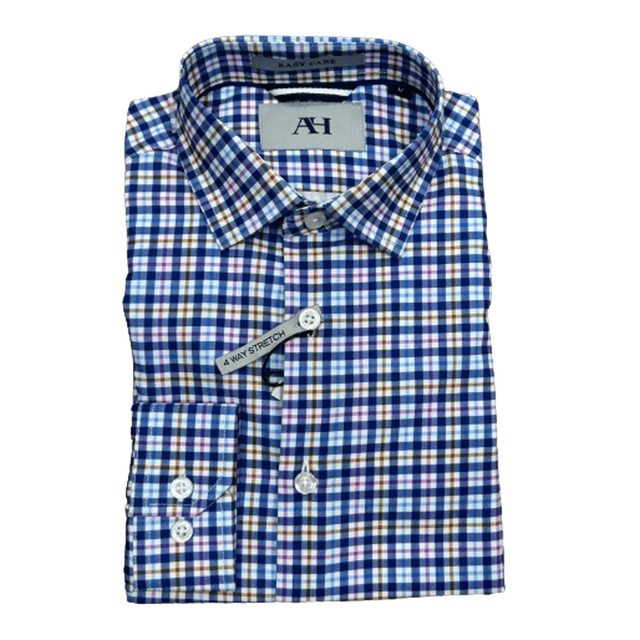 AMERICAN HERITAGE: Multi-Plaid Performance Boys Dress Shirt