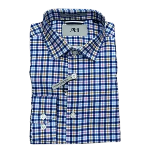 AMERICAN HERITAGE: Multi-Plaid Performance Boys Dress Shirt