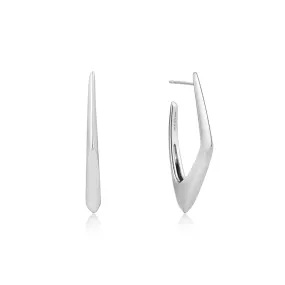 Ania Haie Silver Geometric Hoop Earrings