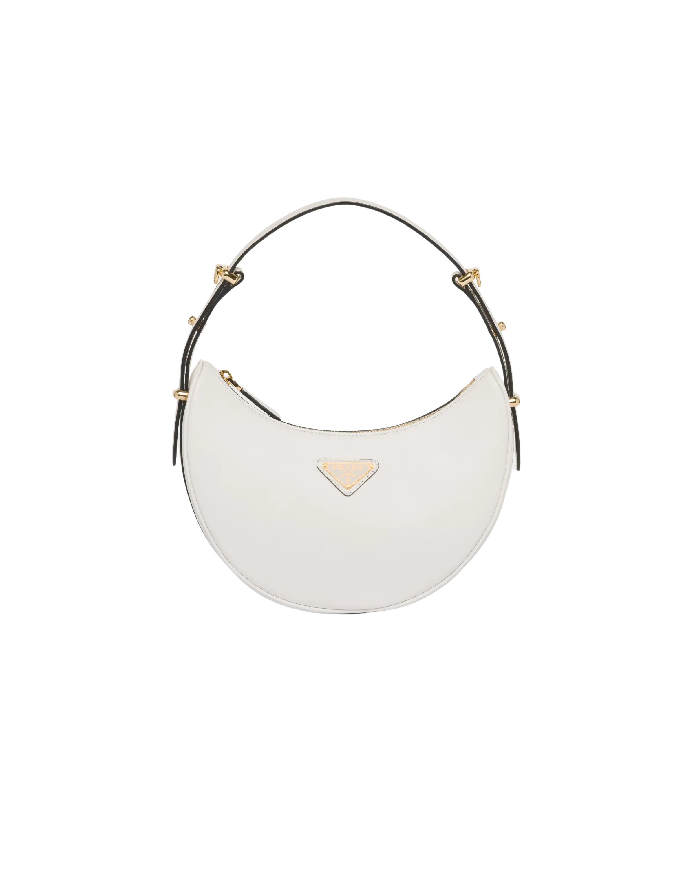 Arqué White Leather Shoulder Bag