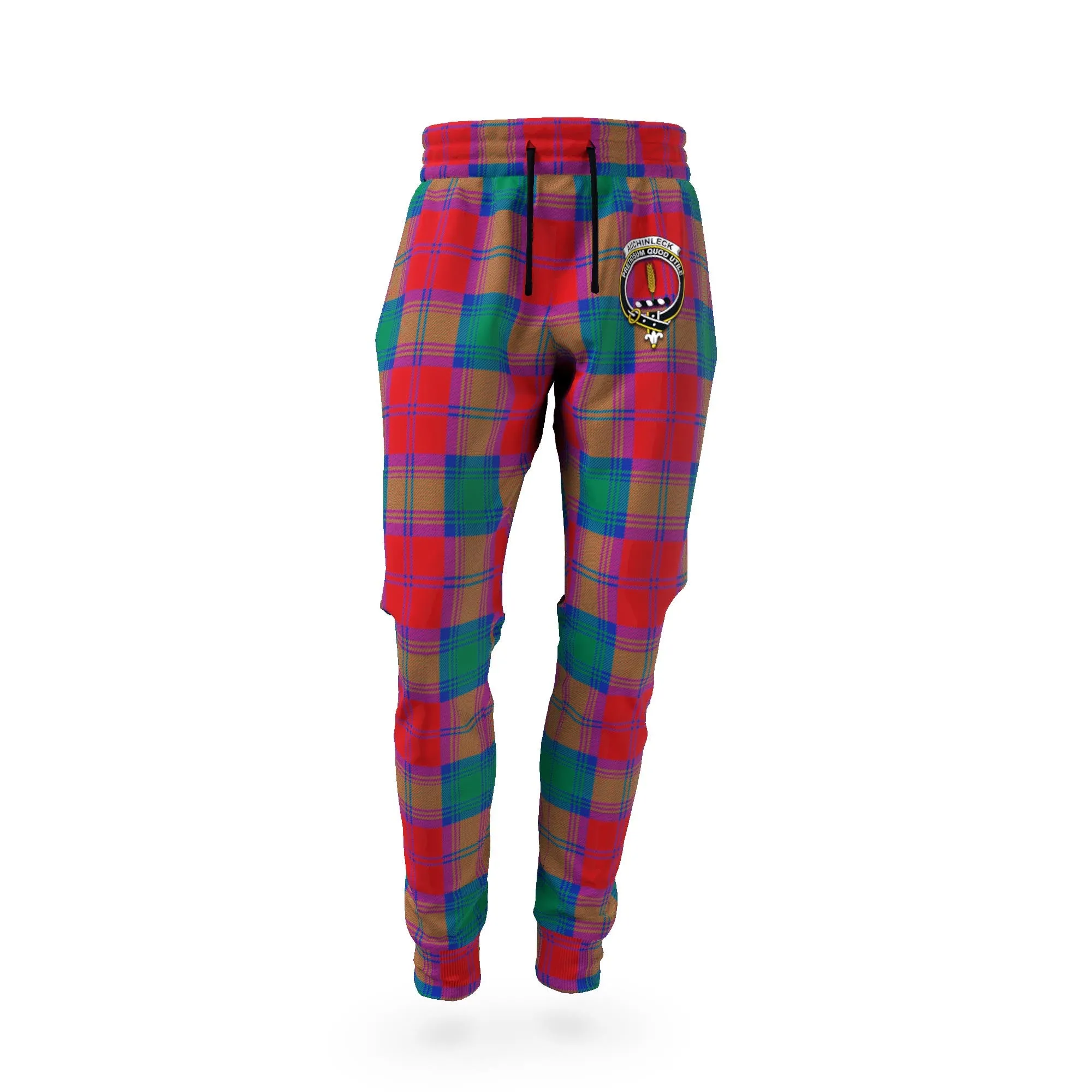 Auchinleck (Affleck) Tartan Joggers Pants with Family Crest