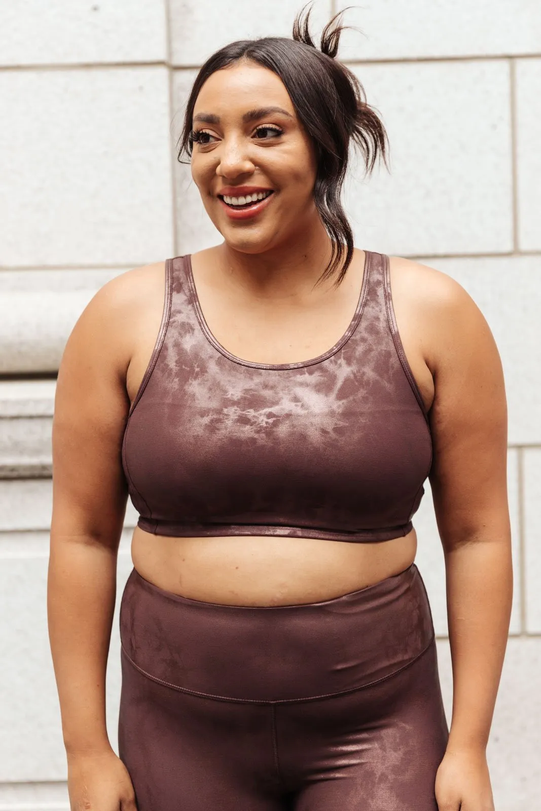 Ava Sports Bra In Burgundy