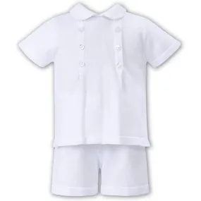 Baby Boys White Organic Short Set