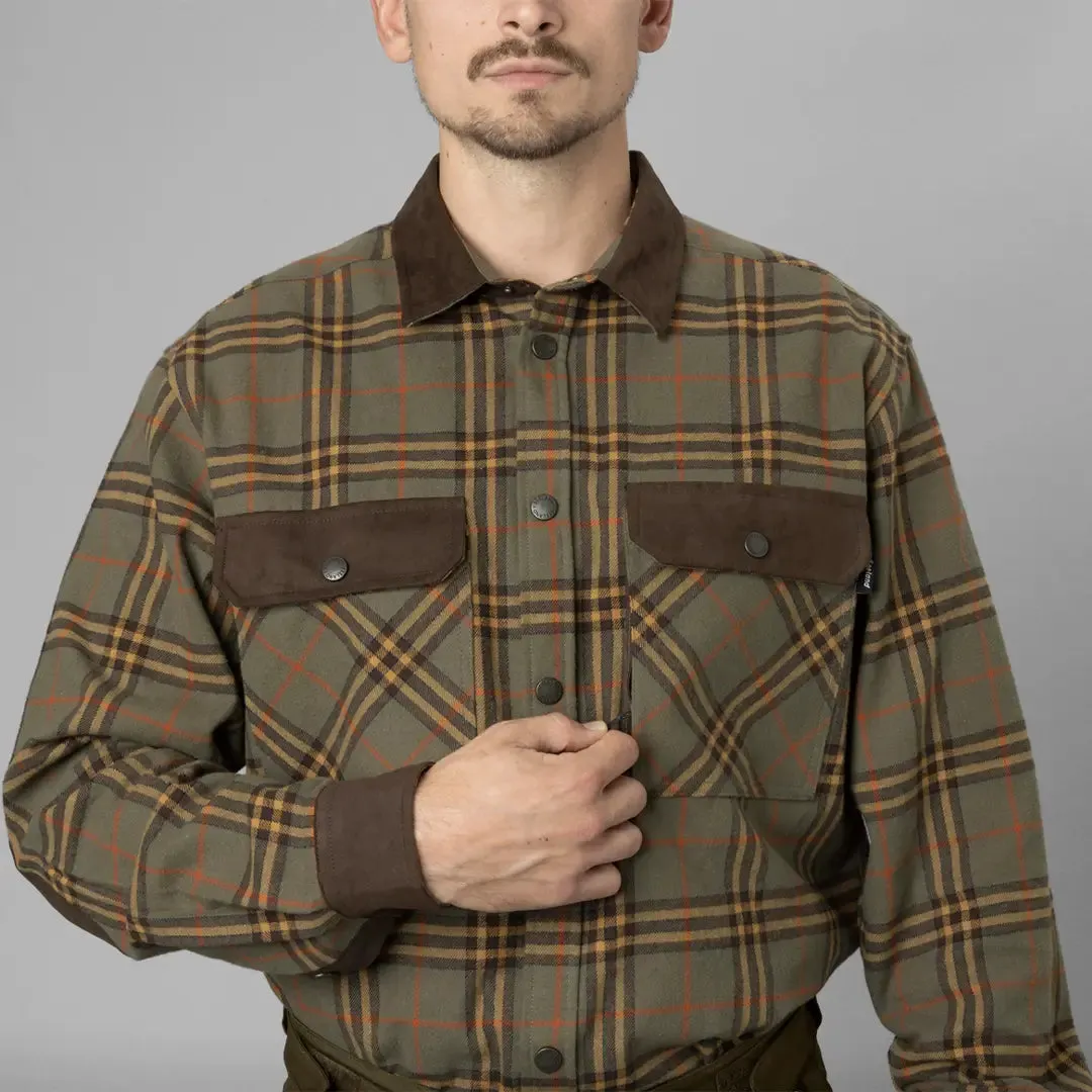 Banff Shirt - Grape Leaf/Terracotta Check by Seeland