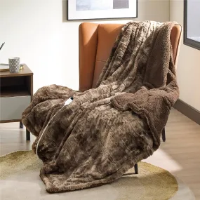 Bedsure Electric Heated Faux Fur Sherpa Blanket