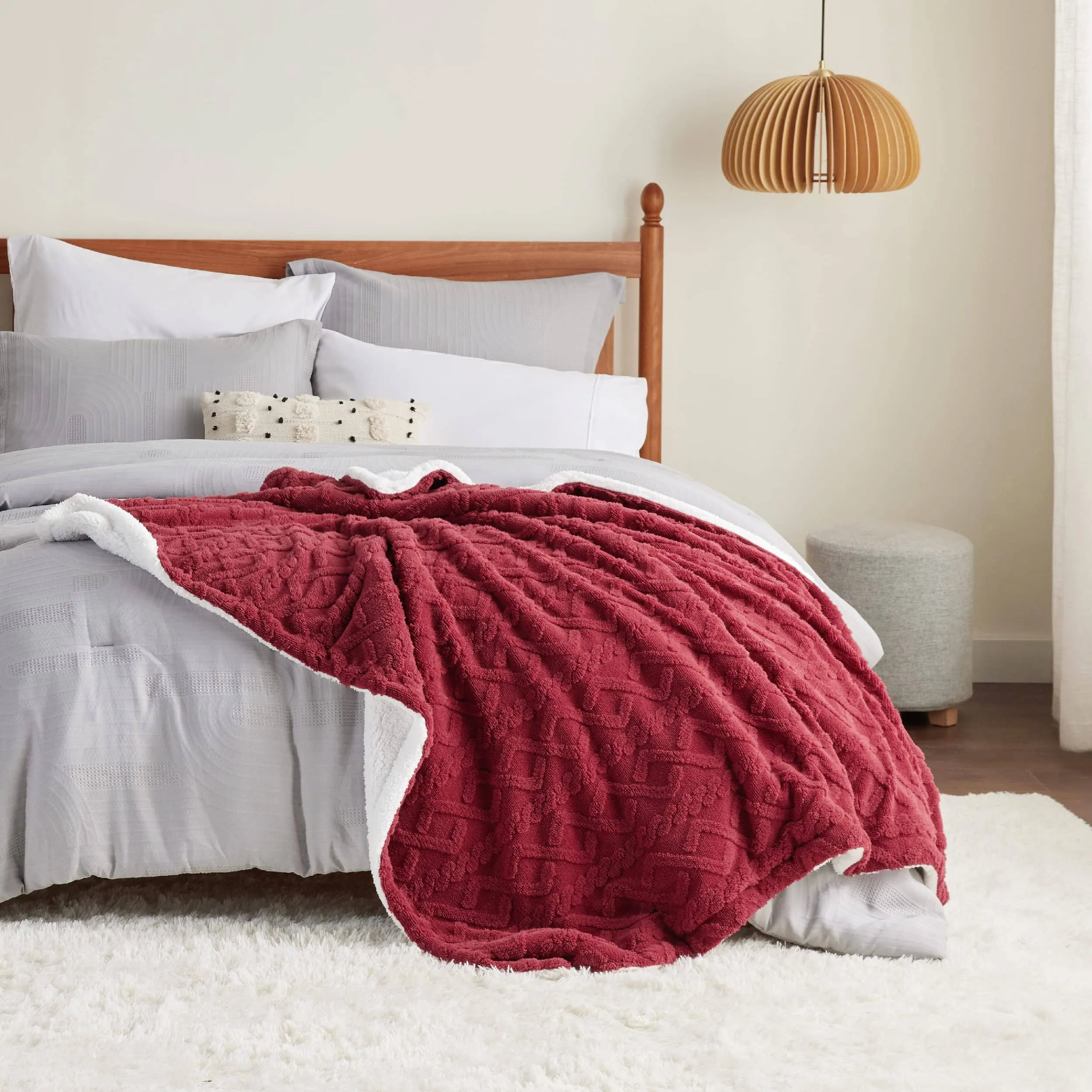 Bedsure Fuzzy Soft Sherpa Throw Blanket