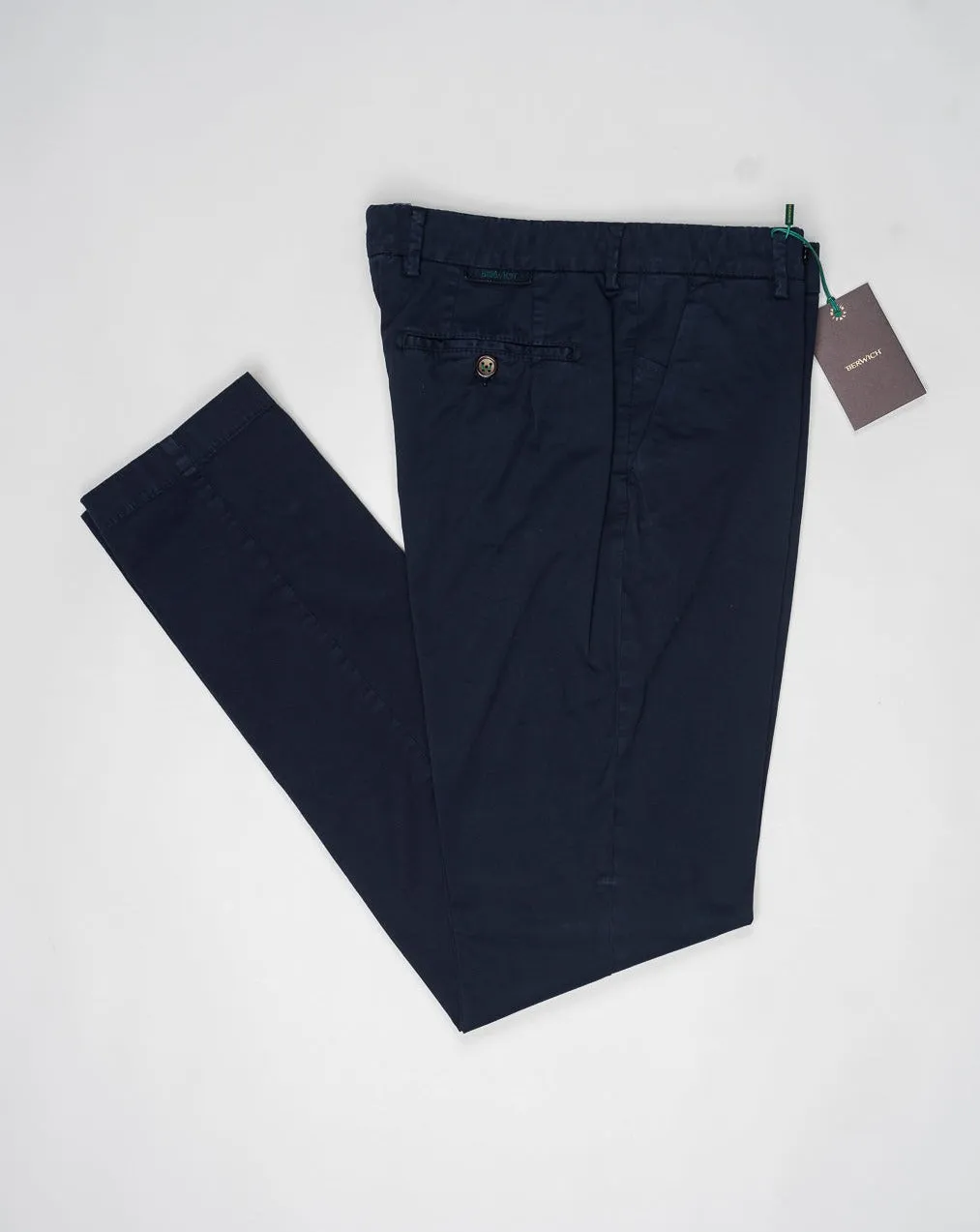 Berwich Morello Garment Dyed Chinos / Navy