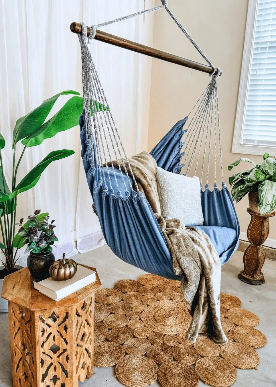 Blue Jeans Indoor Hammock Chair Swing | DENIM