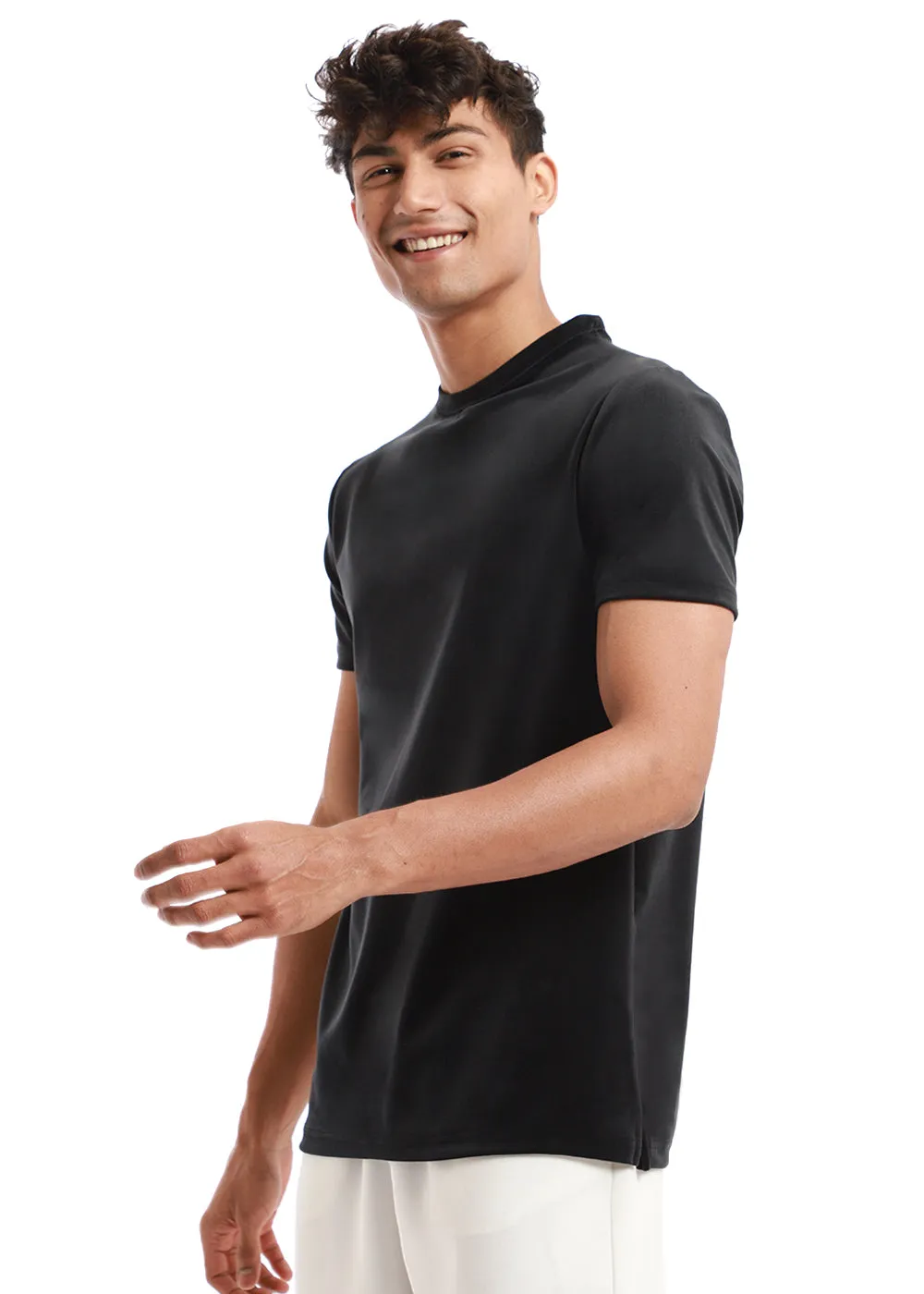 Bold Black Suede T-shirt