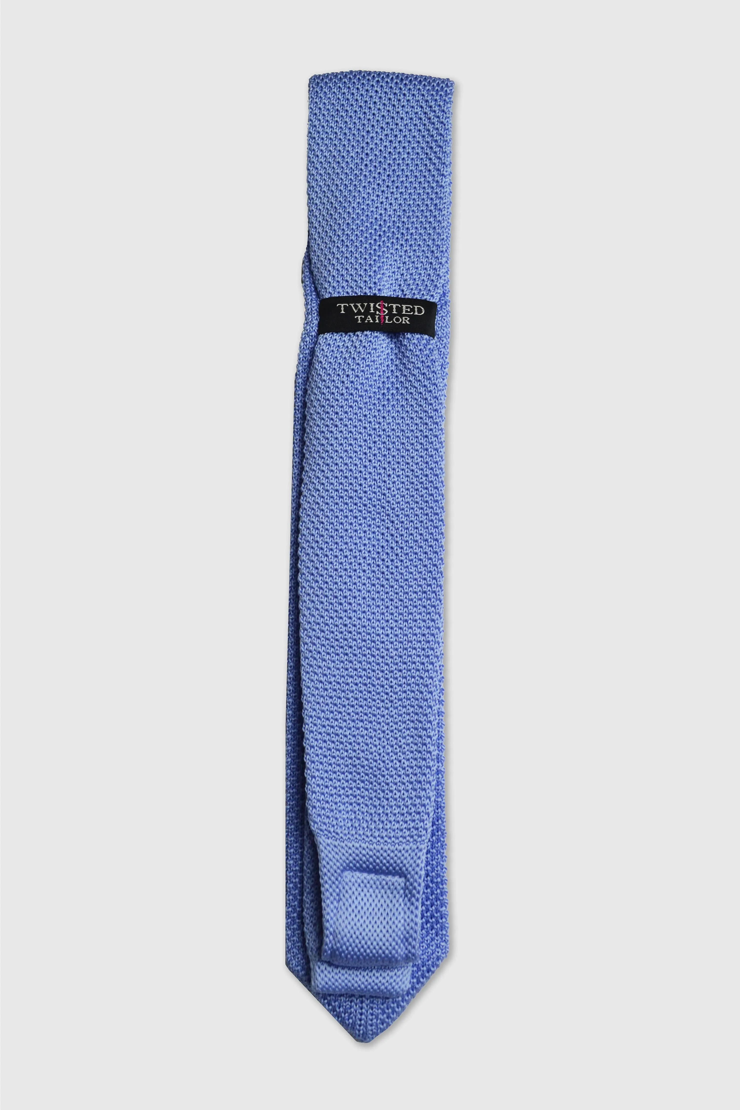 Bowie Blue Knitted Tie