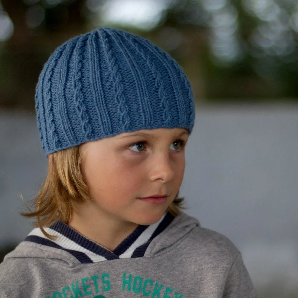 Boy Sebastian Beanie Knitting Pattern - 8Ply (LC21)