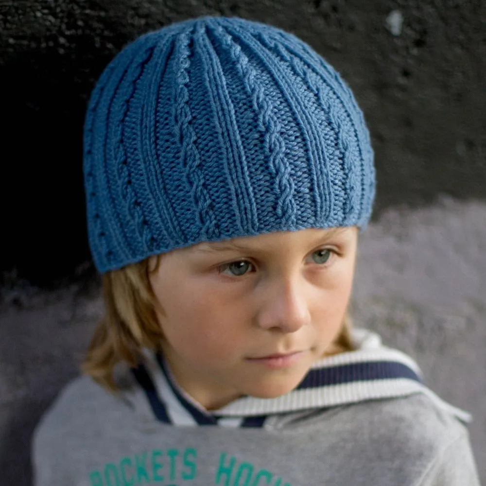 Boy Sebastian Beanie Knitting Pattern - 8Ply (LC21)