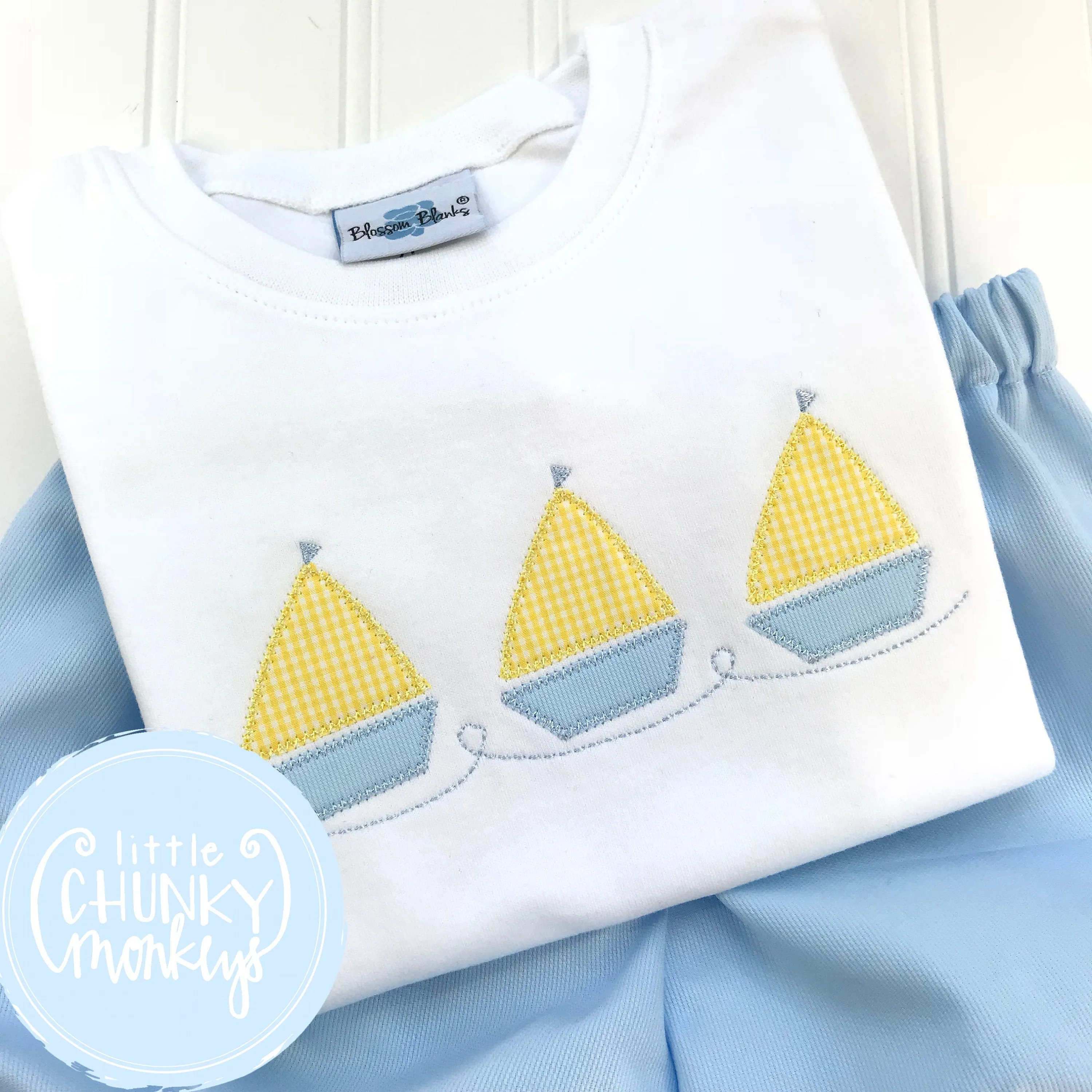 Boy Shirt - Sailboat Trio