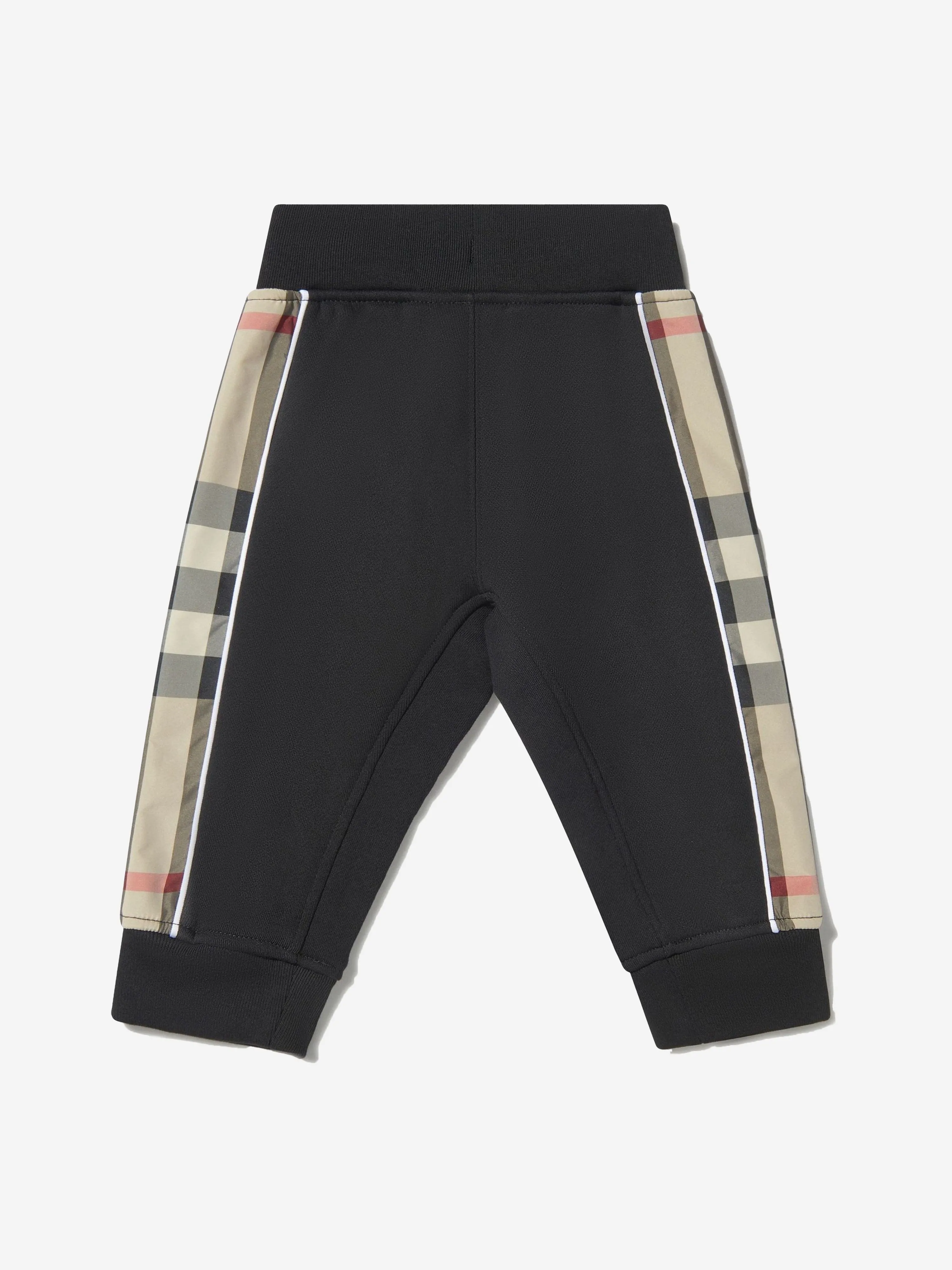 Burberry Baby Boys Cotton Check Trim Joggers