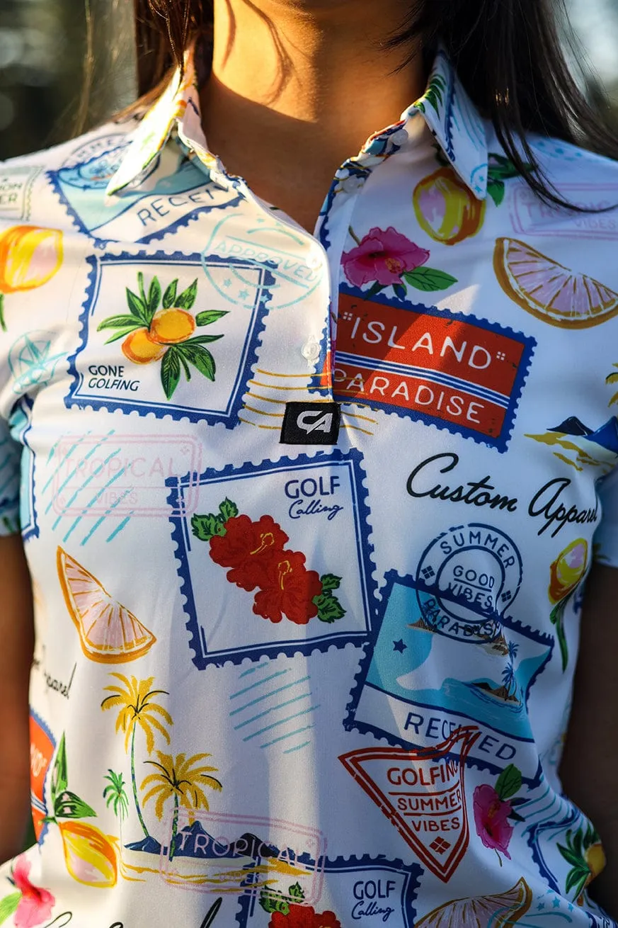 CA Ladies Funky Golf Shirt | Summer Vacation