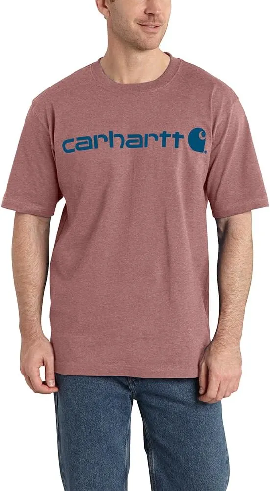 Carhartt Men's Loose Fit Heavyweight Short-Sleeve Logo Graphic T-Shirt