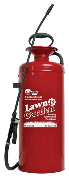 CHAPIN Lawn & Garden Series 31430 Compression Sprayer, 3 gal Tank, Steel Tank, 42 in L Hose :EA: QUANTITY: 1