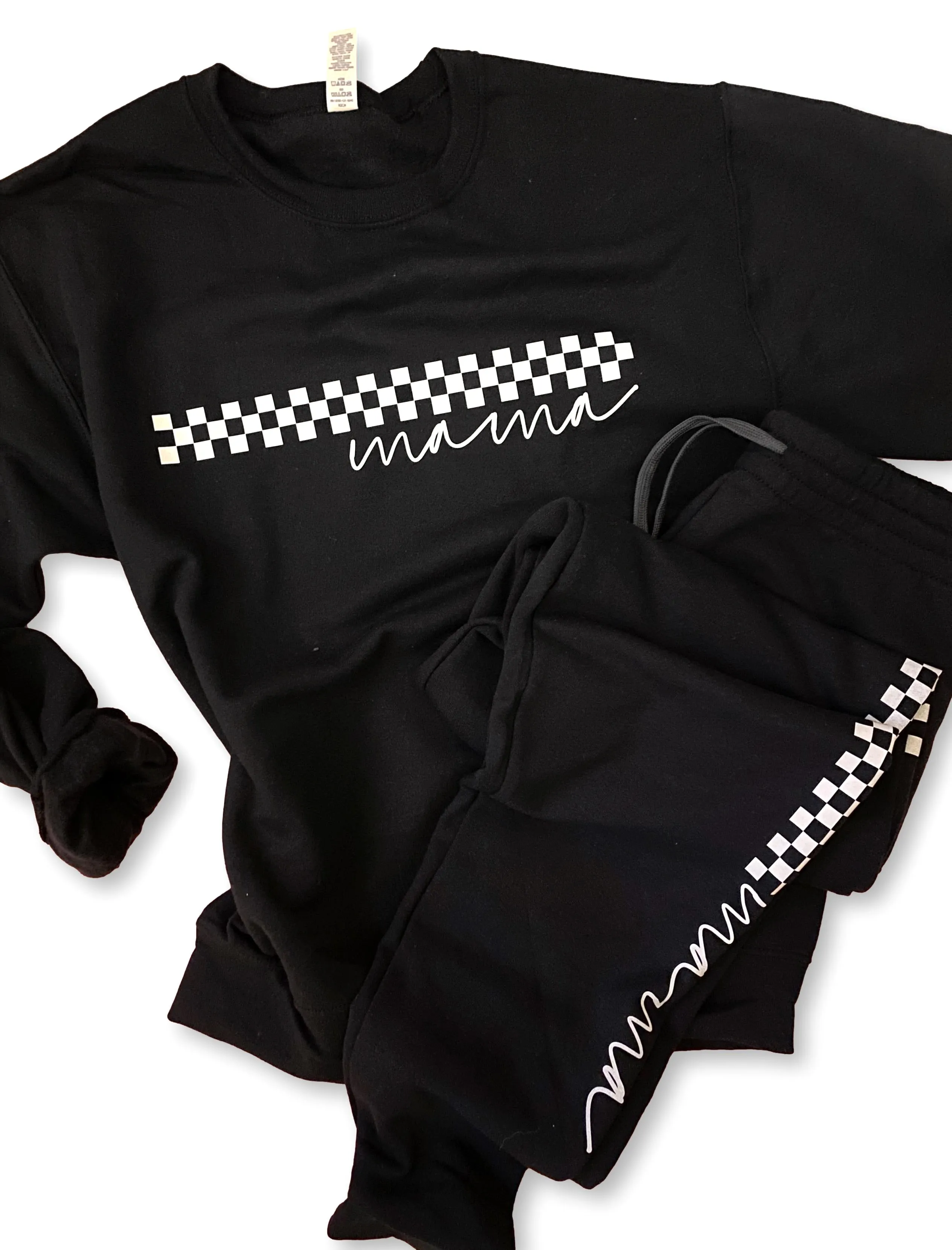 Checkered Mama Sweatshirt   Joggers