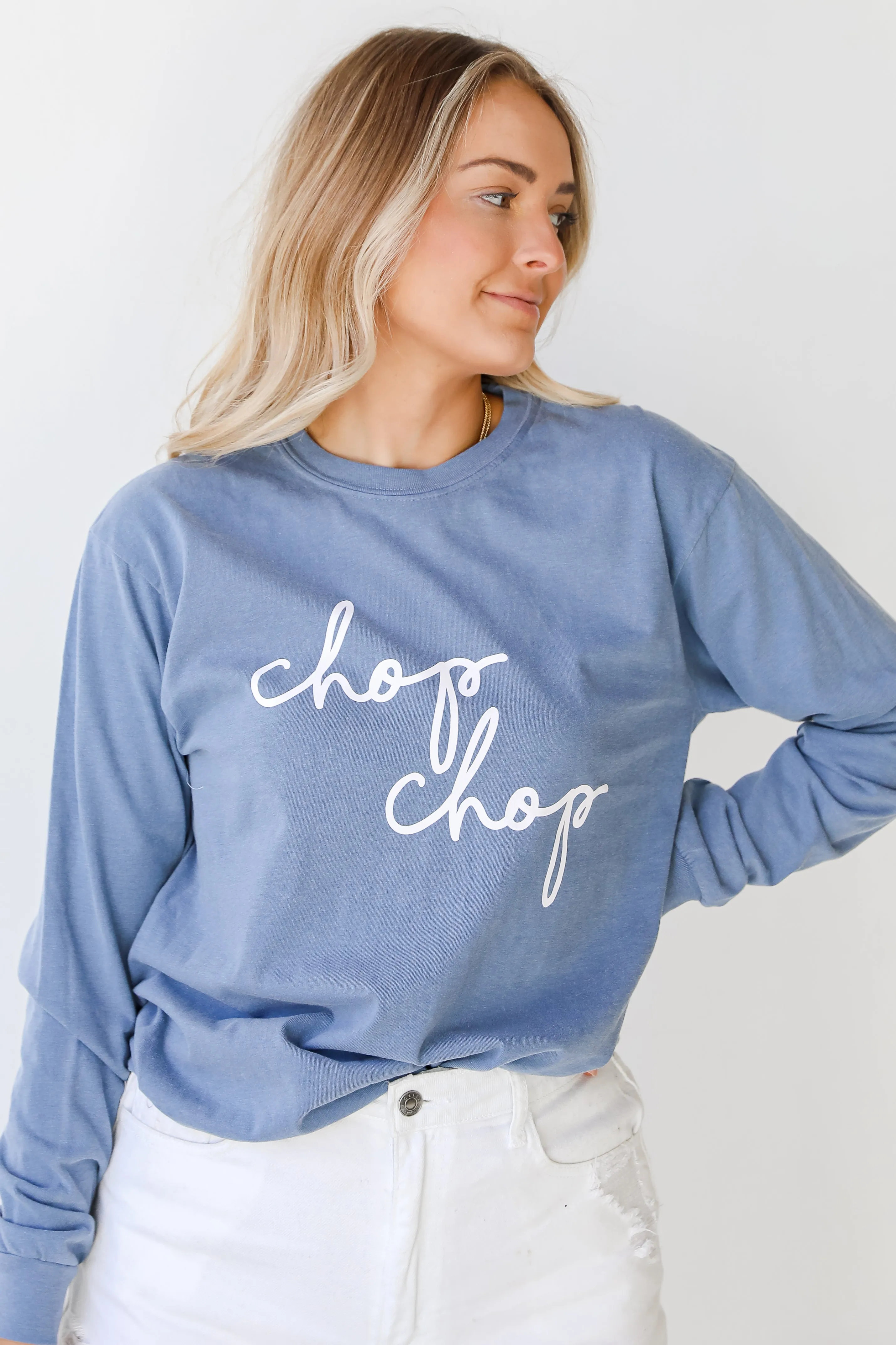 Chop Chop Script Long Sleeve Tee