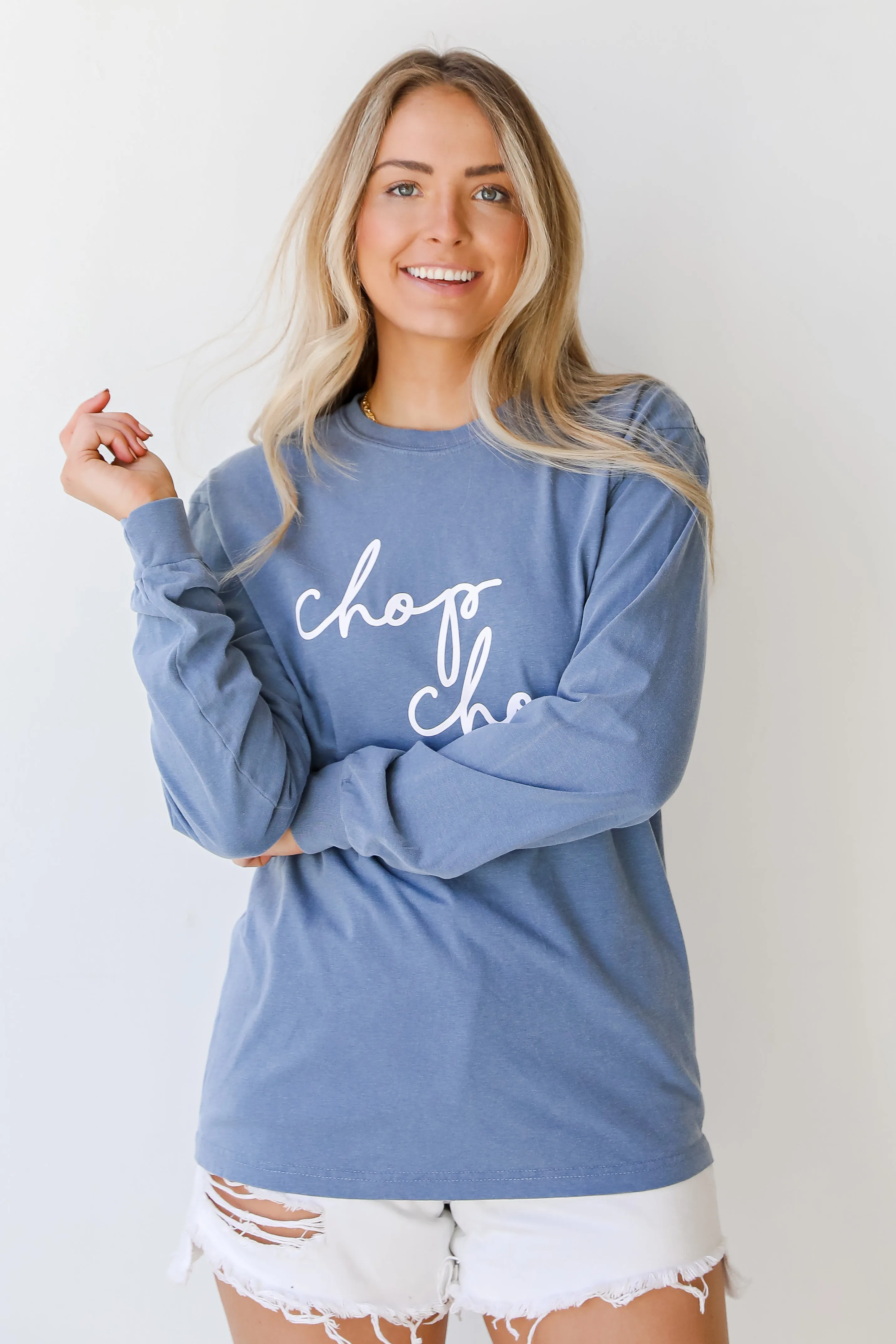 Chop Chop Script Long Sleeve Tee