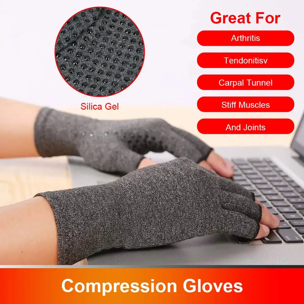 Compression Arthritis Gloves Wrist Support Joint Pain Relief Hand Brace Compression Gloves Therapy Wristband Cycling Gloves