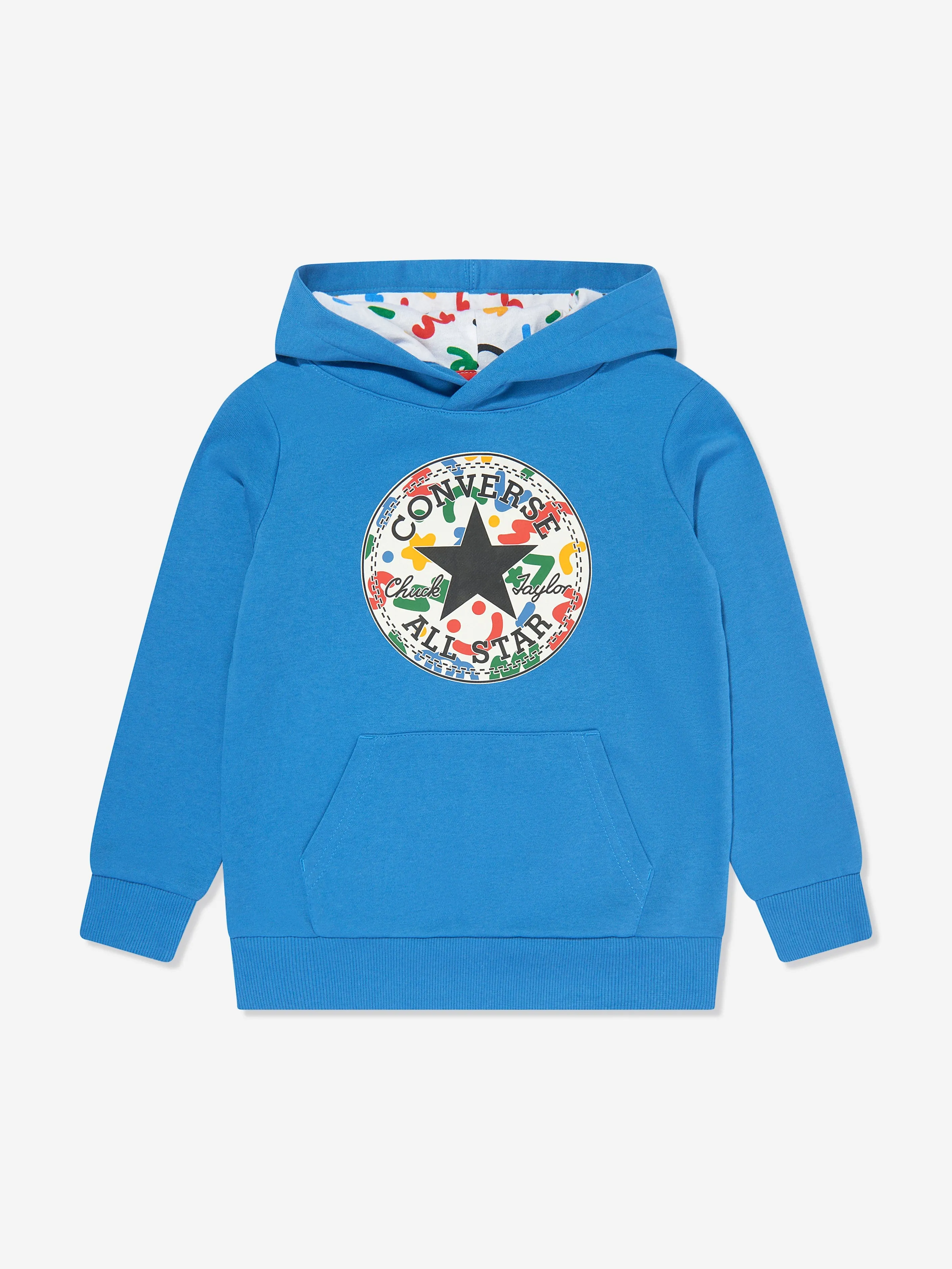 Converse Boys Squiggle Pattern Hoodie And Jogger Set in Blue