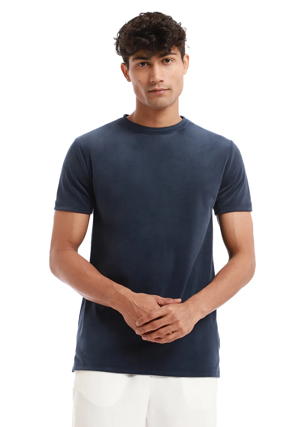 Dark Blue Suede T-shirt