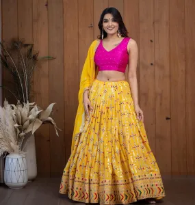 Designer lehenga choli for women party wear Bollywood lengha sari,Indian wedding wear embroidered stitched lehenga choli with dupatta