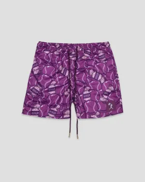 Doubles and Bubbles Diamond Air Youth Mesh Shorts - Grape