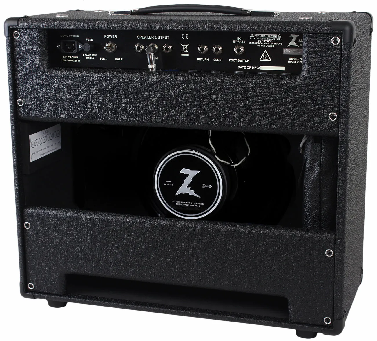 Dr. Z Z-Plus 1x12 Lite Cab Combo, Black, Black Grille