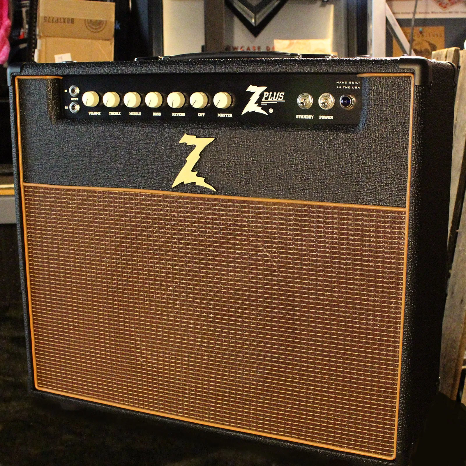 Dr. Z Z-Plus 1x12 Lite Cab Combo, Black, Oxblood Grille