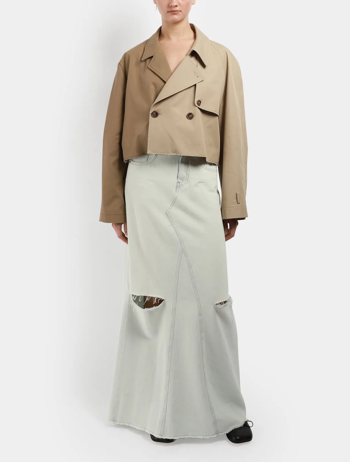 Dual Cropped Trench Coat