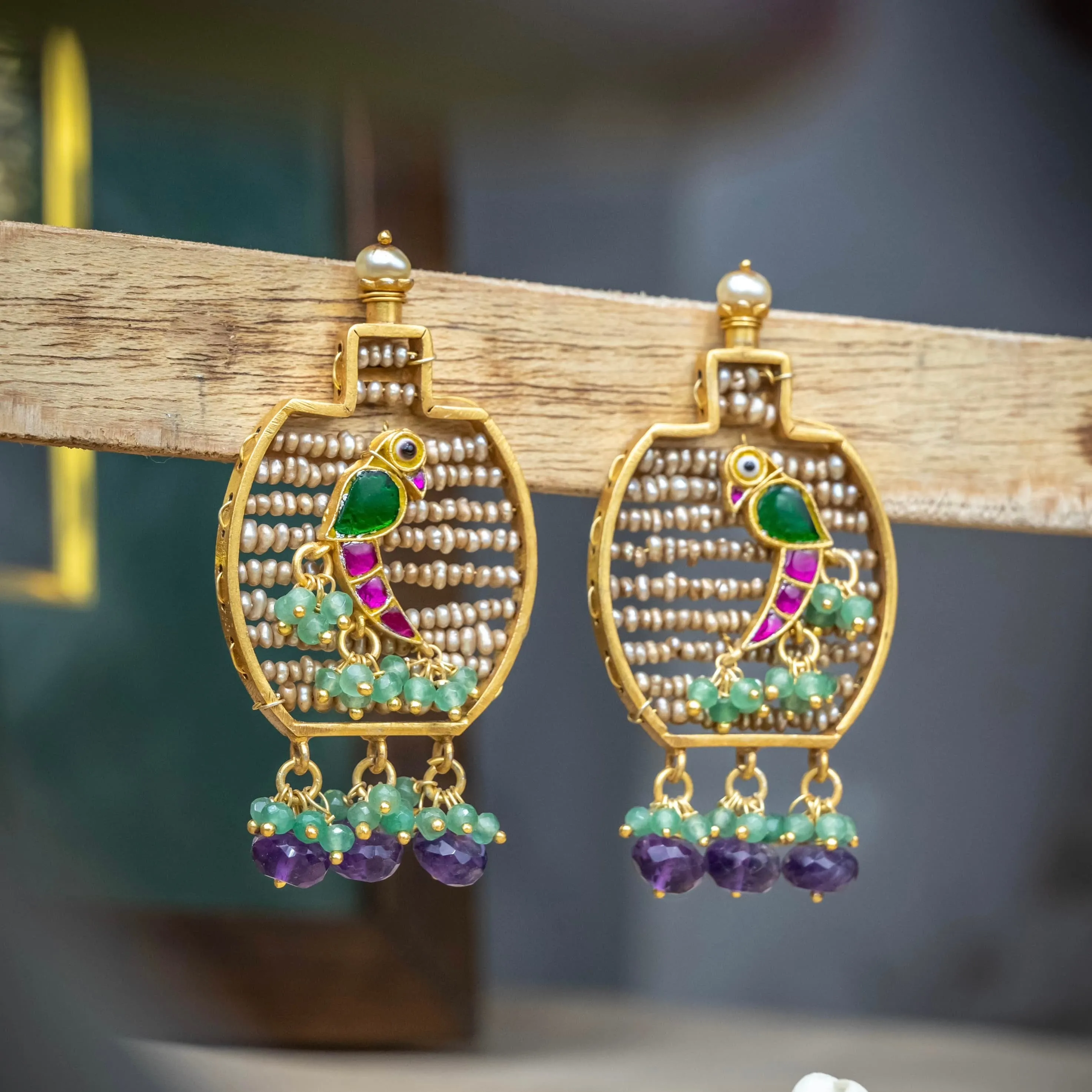 Eclectic Grace Parrot Earrings