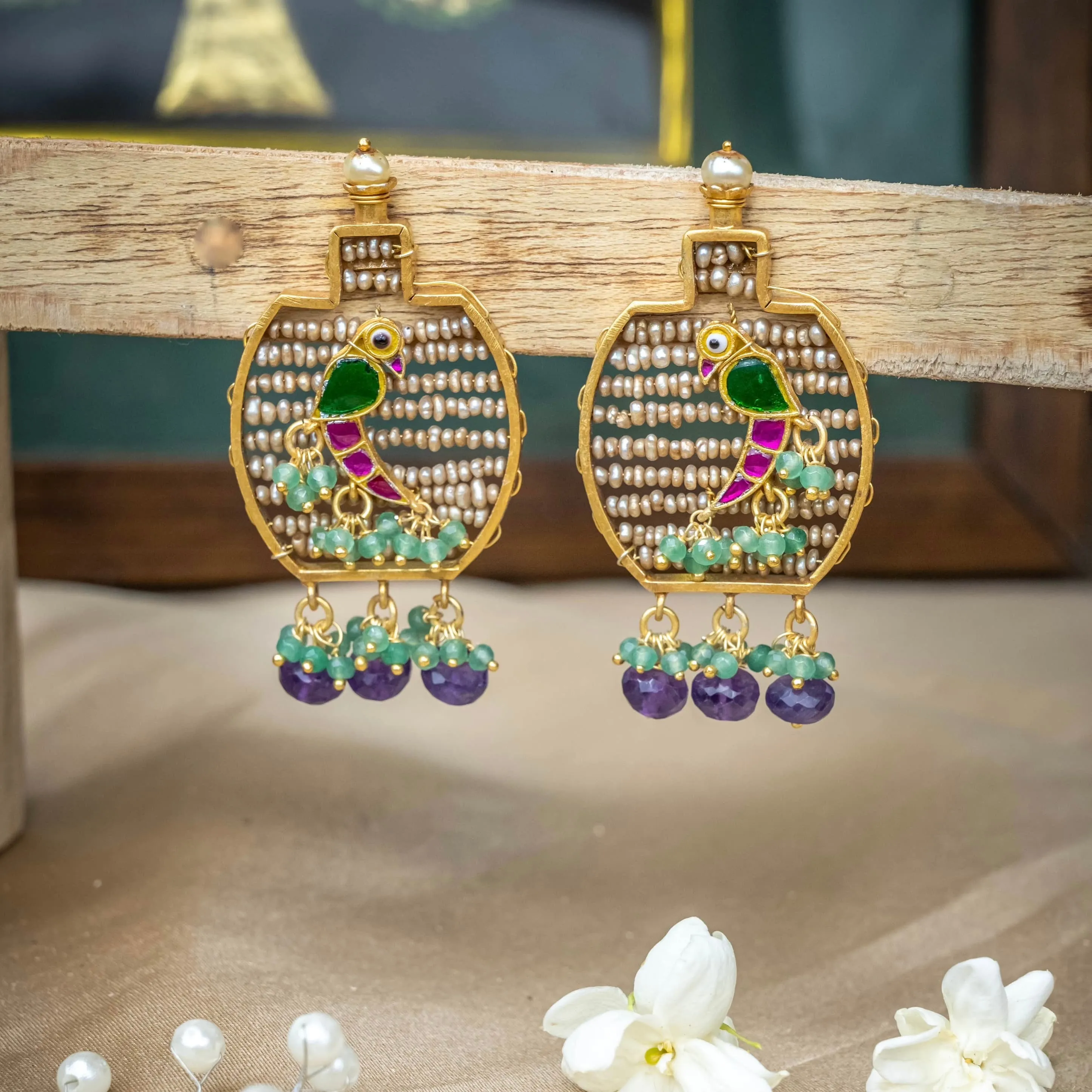 Eclectic Grace Parrot Earrings