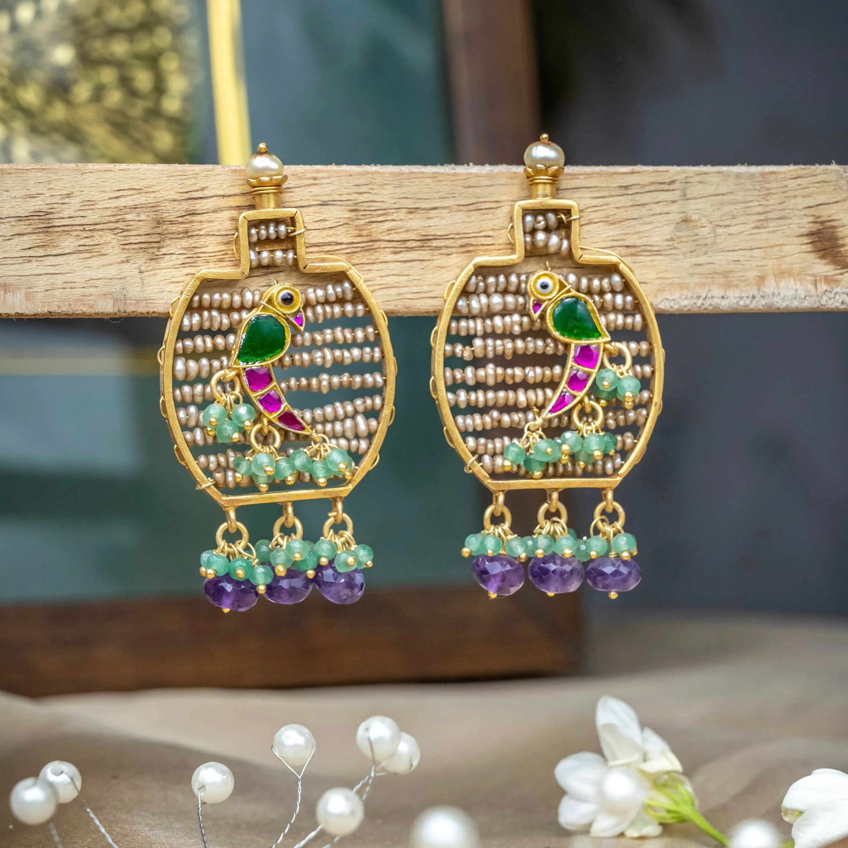 Eclectic Grace Parrot Earrings