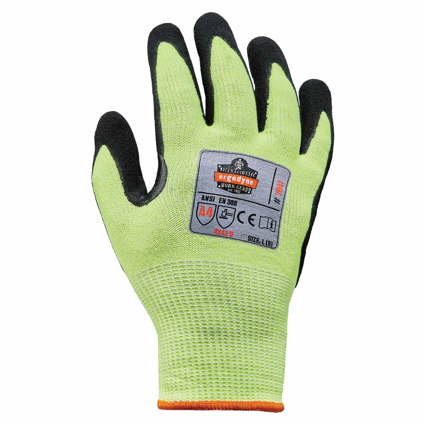 Ergodyne 17816 7041 2XL Lime ANSI A4 Nitrile-Coated CR Gloves