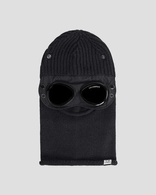 Extra Fine Merino Wool Goggle Balaclava - BLACK