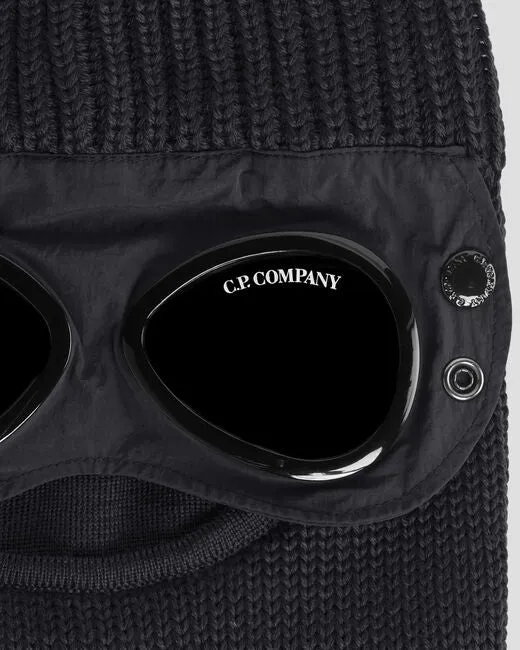 Extra Fine Merino Wool Goggle Balaclava - BLACK