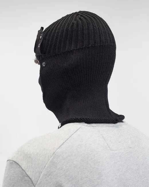 Extra Fine Merino Wool Goggle Balaclava - BLACK