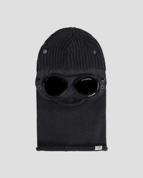 Extra Fine Merino Wool Goggle Balaclava - BLACK