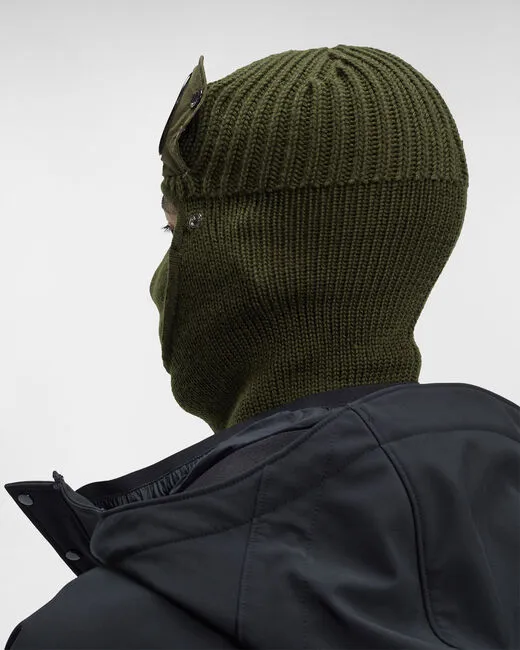 Extra Fine Merino Wool Goggle Balaclava - IVY GREEN